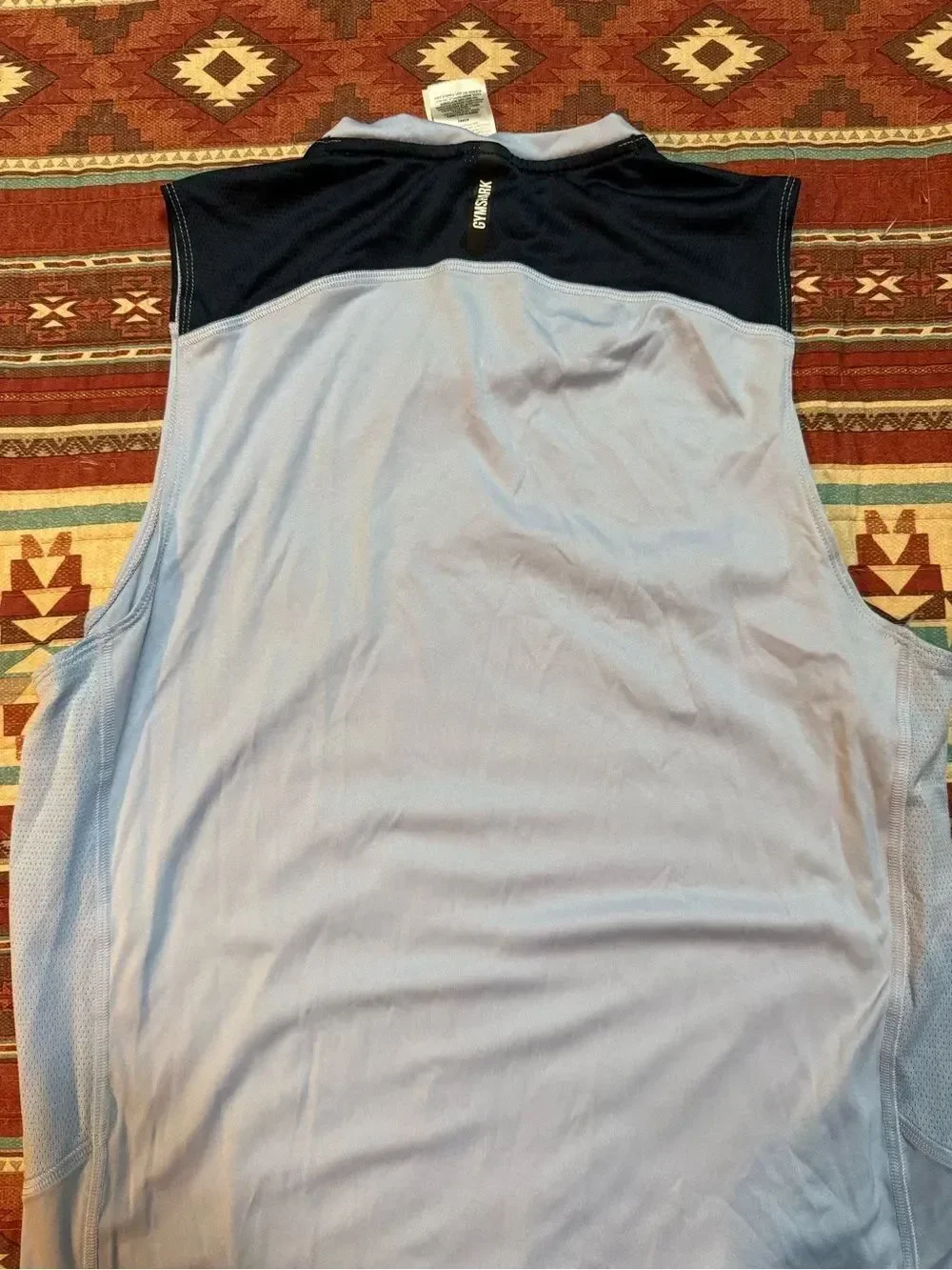 Gymshark Light Blue Athletic Tank Top with Subtle Logo size small